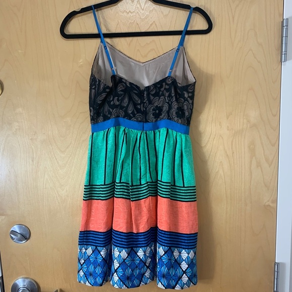 Tracy Reese Silk Sleeveless Multi-Color Mini Dress - Picture 3 of 14